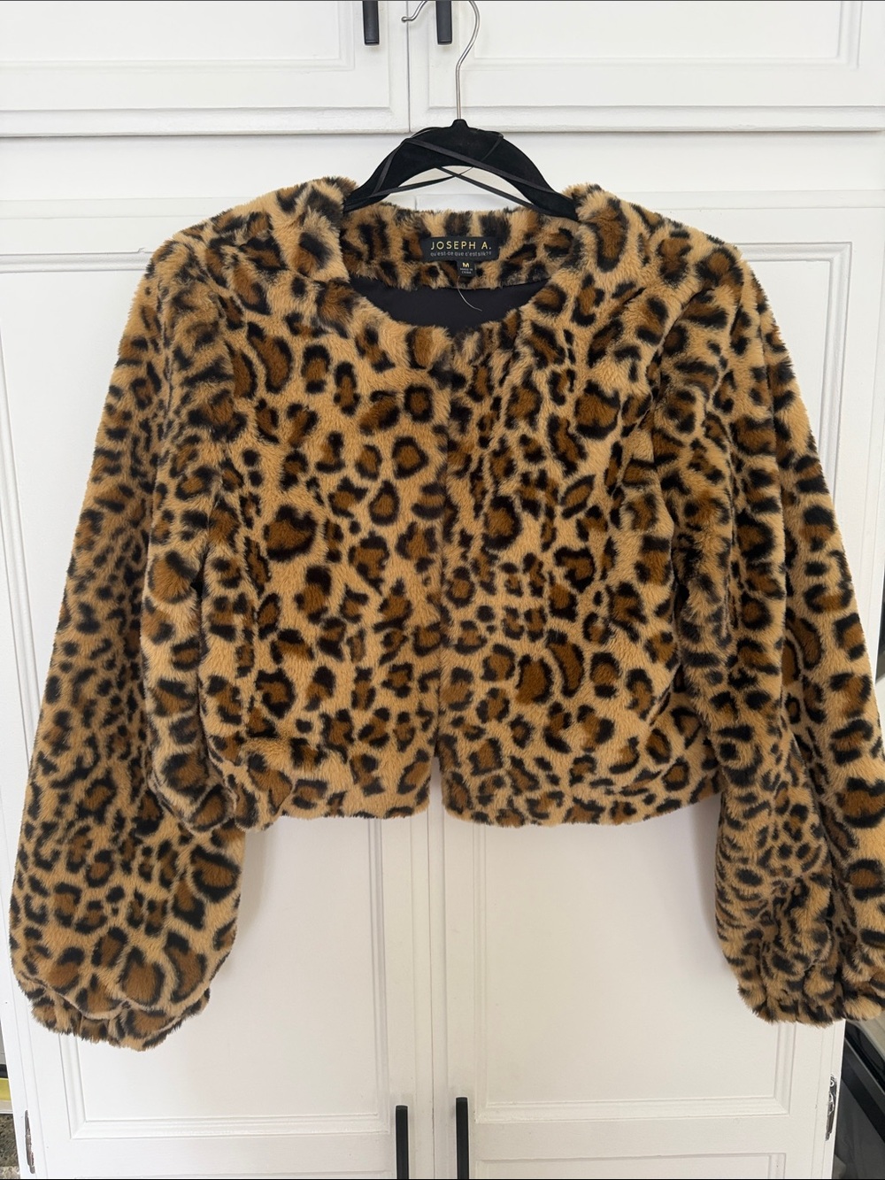 Joseph A Leopard Print Faux Fur Jacket - Brown & Black